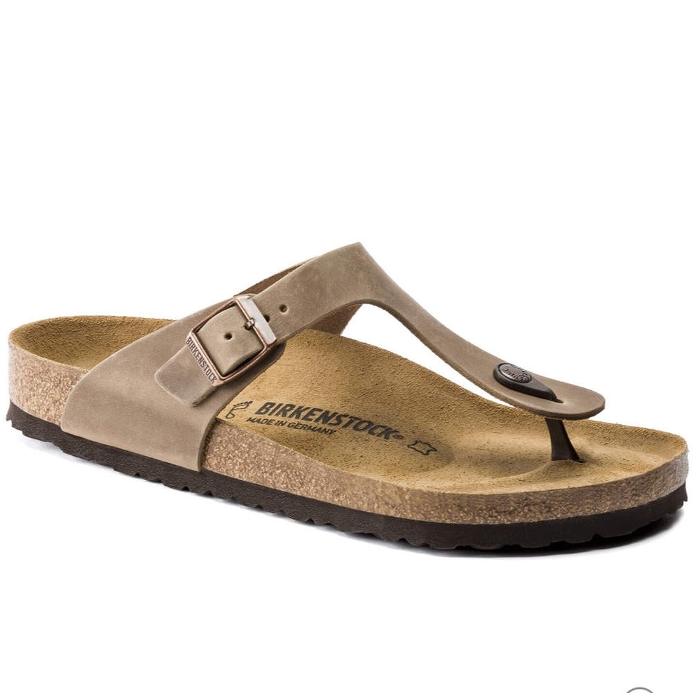 Birkenstock Gizeh Oiled Leather Tobacco Brown